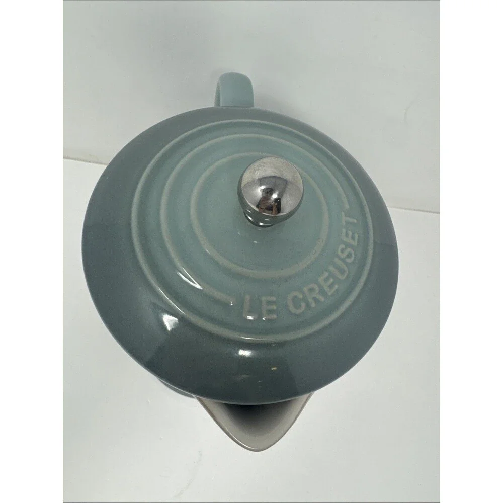 Le Creuset French Press Coffee Sea Salt 34 oz Stoneware Glazed Dishwasher Safe